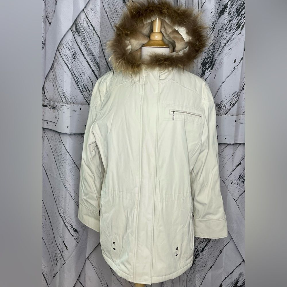 Kristen Blake hooded zipper coat L
